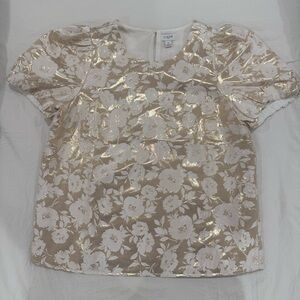 J Crew Floral Puff Sleeve Blouse